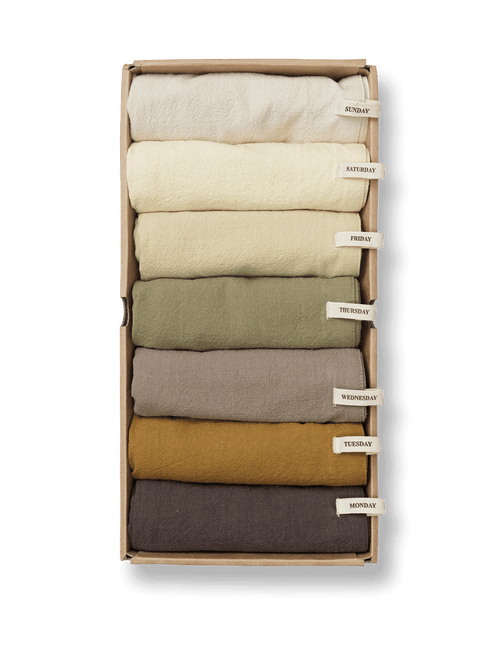 ferm LIVING Day Tea Towel – Set of 7 – Calm