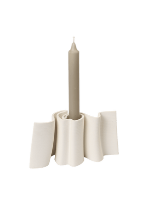 ferm LIVING Dedali Candle Holder – Off-white