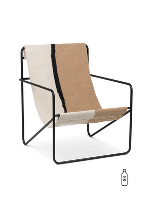 ferm LIVING Desert Lounge Chair – Black / Soil