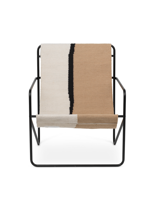 ferm LIVING Desert Lounge Chair – Black / Soil