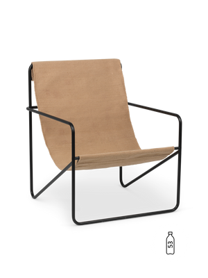ferm LIVING Desert Lounge Chair – Black / Sand