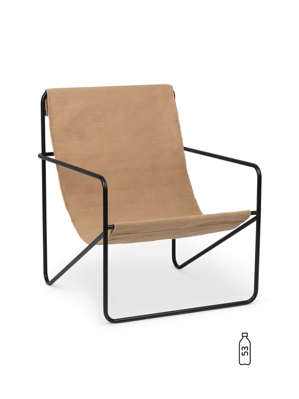 ferm LIVING Desert Lounge Chair – Black / Sand
