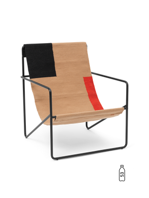 ferm LIVING Desert Lounge Chair – Black / Block
