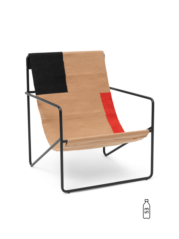 ferm LIVING Desert Lounge Chair – Black / Block