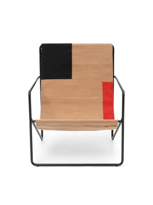 ferm LIVING Desert Lounge Chair – Black / Block