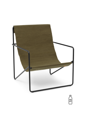 ferm LIVING Desert Lounge Chair – Black / Olive