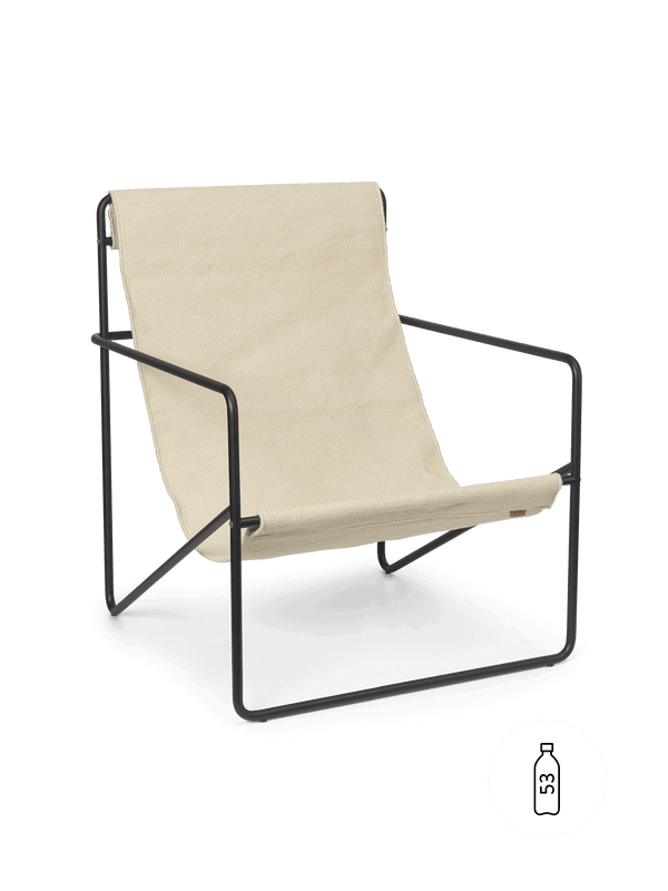 ferm LIVING Desert Lounge Chair – Black / Cloud