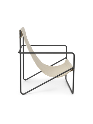 ferm LIVING Desert Lounge Chair – Black / Cloud