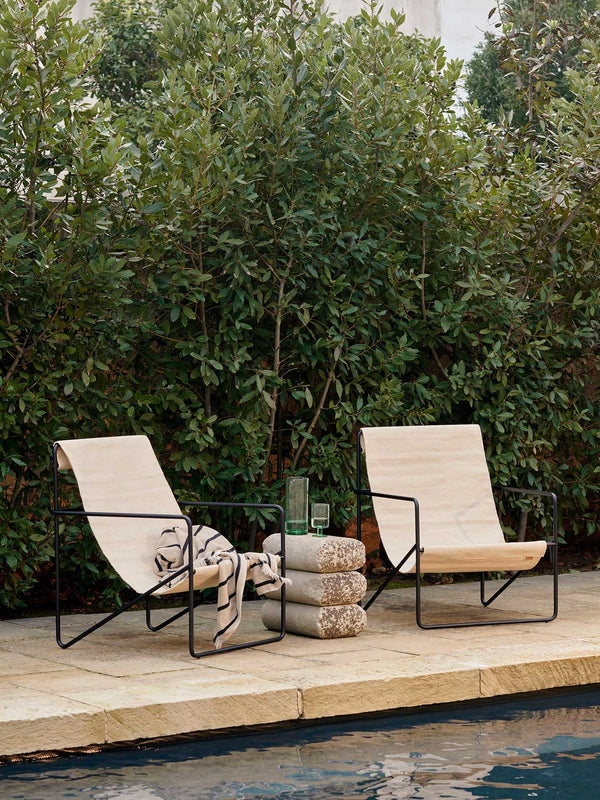 ferm LIVING Desert Lounge Chair – Black / Cloud