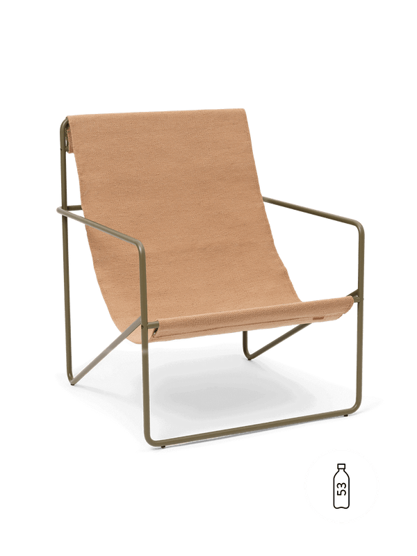 ferm LIVING Desert Lounge Chair – Olive / Sand