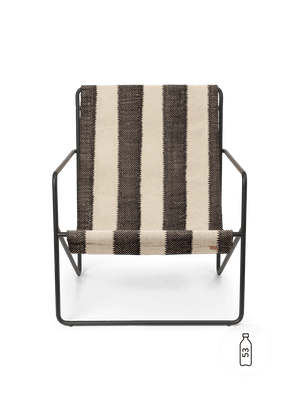 ferm LIVING Desert Lounge Chair – Black / Off-white / Chocolate