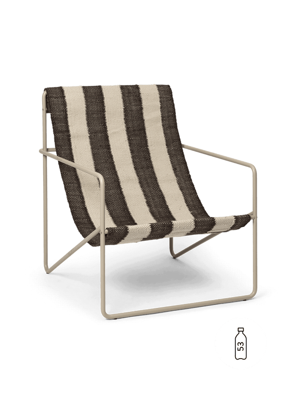 ferm LIVING Desert Lounge Chair – Cashmere / Off-white / Chocolate