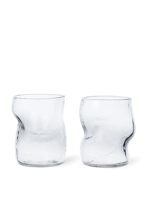 ferm LIVING Dimple Glasses – Set of 2 – Clear