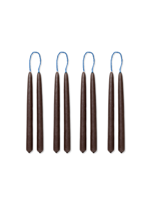 ferm LIVING Dipped Candles – Set of 8 – Brown