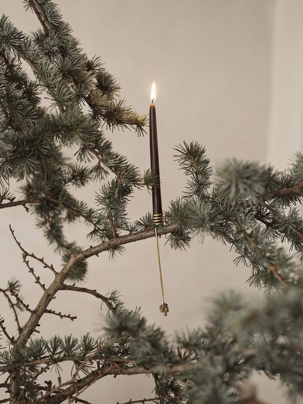 ferm LIVING Dipped Candles – Set of 8 – Brown