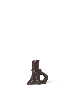 ferm LIVING Dito Candle Holder Single – Dark Brown