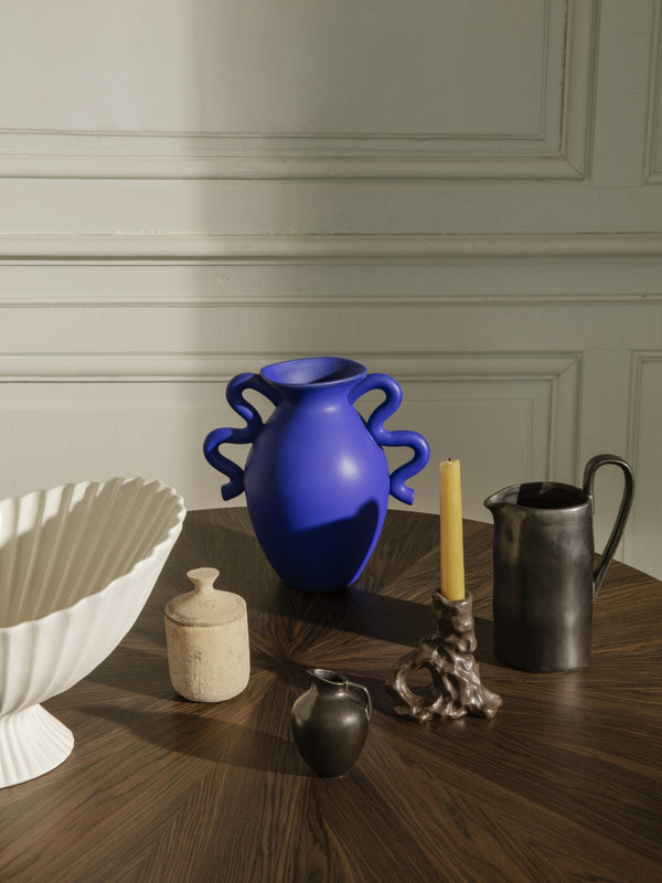 ferm LIVING Dito Candle Holder Single – Dark Brown