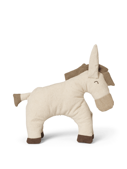 ferm LIVING Donkey Soft Toy – Undyed / Dark Sand