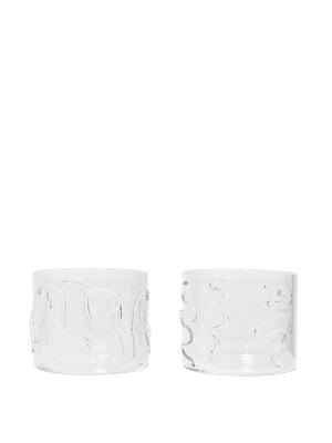 ferm LIVING Doodle Glasses Low – Set of 2 – Clear