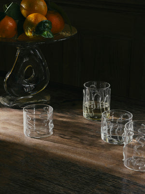 ferm LIVING Doodle Glasses Low – Set of 2 – Clear
