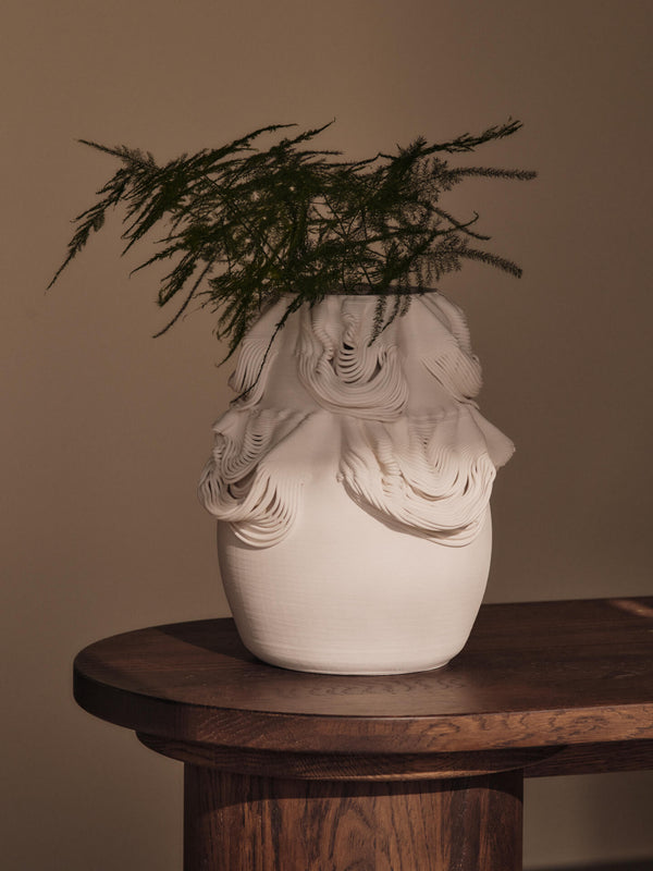 ferm LIVING Drisca Vase H23 cm – Off-white