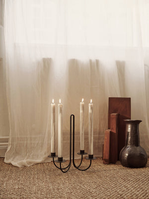ferm LIVING Dryp Candles – Set of 2 – Warm Grey