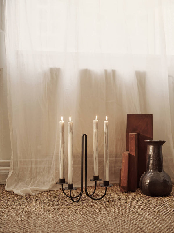 ferm LIVING Dryp Candles – Set of 2 – Warm Grey
