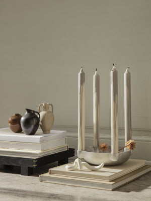 ferm LIVING Dryp Candles – Set of 2 – Warm Grey
