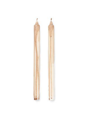 ferm LIVING Dryp Candles – Set of 2 – Beige