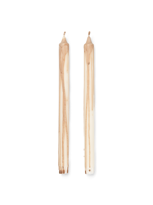 ferm LIVING Dryp Candles – Set of 2 – Beige