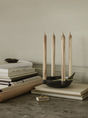 ferm LIVING Dryp Candles – Set of 2 – Beige