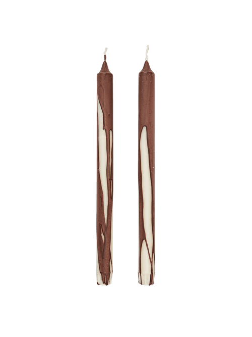 ferm LIVING Dryp Candles – Set of 2 – Dark Chocolate