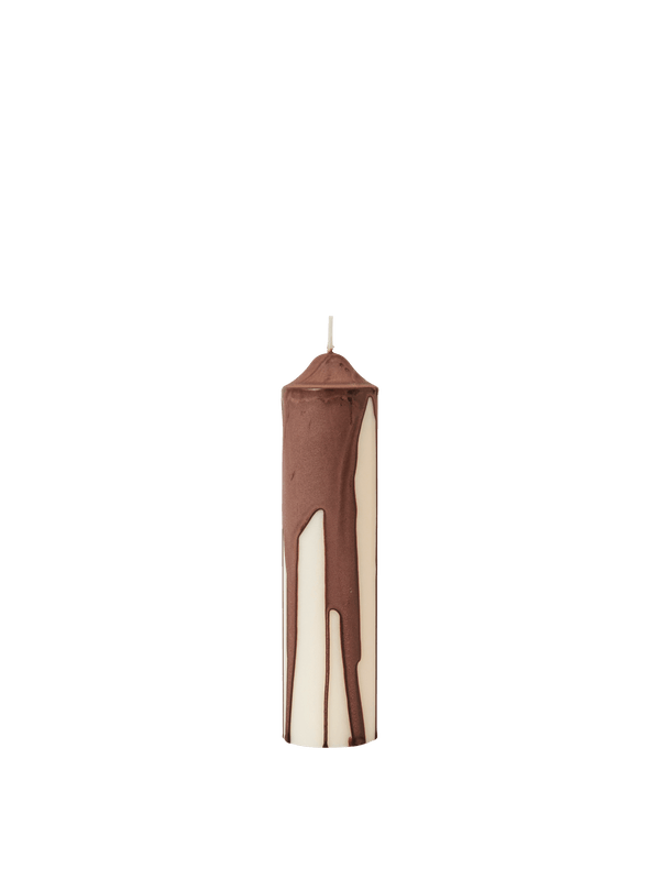 ferm LIVING Dryp Pillar Candle H20 cm – Dark Chocolate