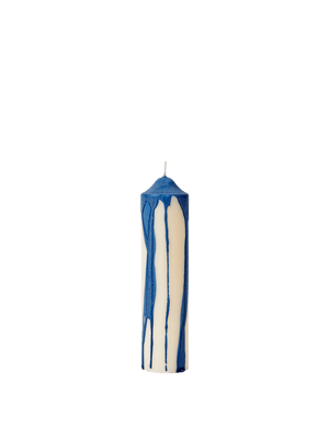 ferm LIVING Dryp Pillar Candle H20 cm – Deep Blue