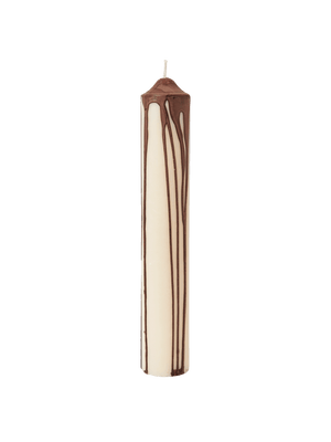 ferm LIVING Dryp Pillar Candle H30 cm – Dark Chocolate