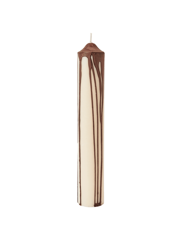 ferm LIVING Dryp Pillar Candle H30 cm – Dark Chocolate