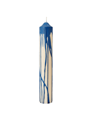ferm LIVING Dryp Pillar Candle H30 cm – Deep Blue