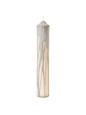 ferm LIVING Dryp Pillar Candle H30 cm – Warm Grey
