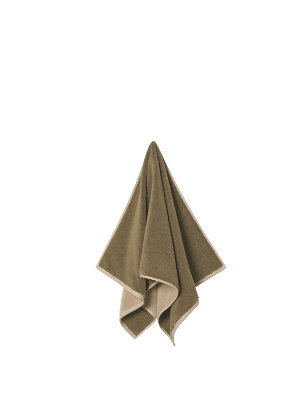 ferm LIVING Ekko Hand Towel – Olive / Cashmere