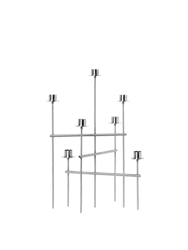 ferm LIVING Elysia Candelabra – Brushed Stainless Steel