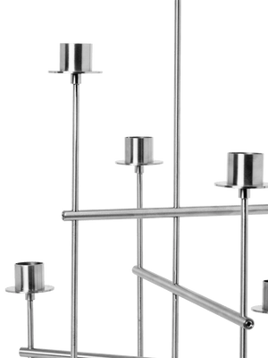 ferm LIVING Elysia Candelabra – Brushed Stainless Steel