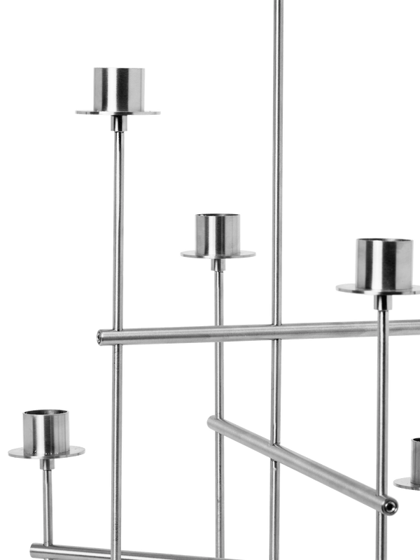 ferm LIVING Elysia Candelabra – Brushed Stainless Steel