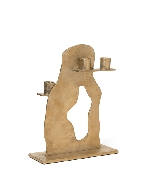 ferm LIVING Erode Candle Holder – Brass