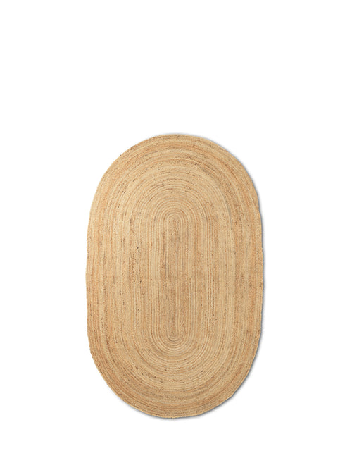 ferm LIVING Eternal Oval Jute Rug Small 140 x 240 cm – Natural