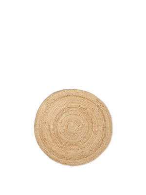 ferm LIVING Eternal Round Jute Rug Small Ø120 cm – Natural