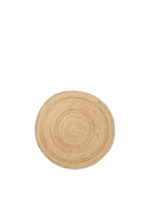 ferm LIVING Eternal Round Jute Rug Small Ø120 cm – Natural