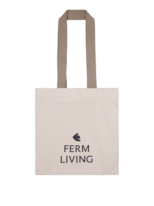 ferm LIVING Everyday Tote Bag – Undyed / Dark Cashmere