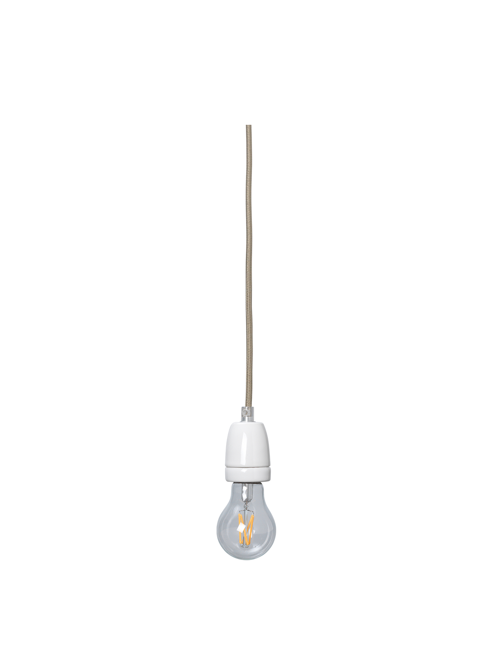 ferm LIVING Fabric Cord Set with Ceramic Socket 4m – Cashmere