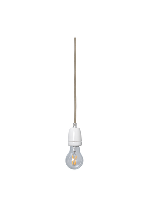 ferm LIVING Fabric Cord Set with Ceramic Socket 4m – Cashmere