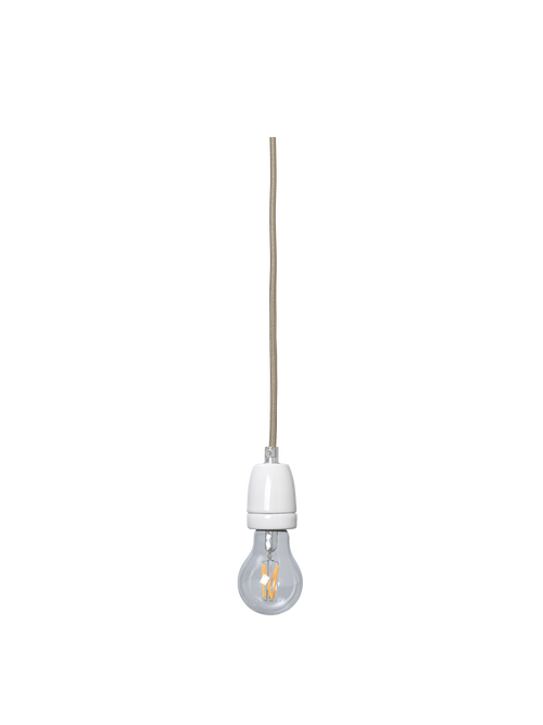 ferm LIVING Fabric Cord Set with Ceramic Socket 4m – Cashmere